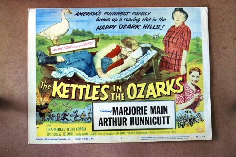 Kettles in the Ozarks 1956 title original lobby card trimmed X Marks