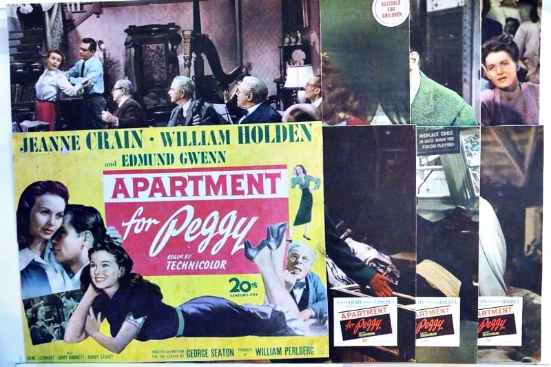 ORIGINAL LOBBY CARDS APARTMENT FOR PEGGY 1948 set of 8 Jeanne