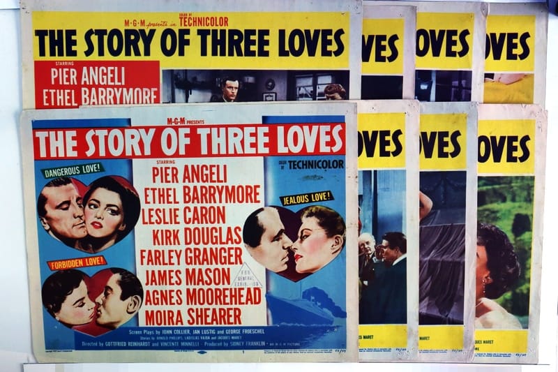 Story Of Three Loves 1953 Original Lobby Card Set Of 8 X Marks The Shop