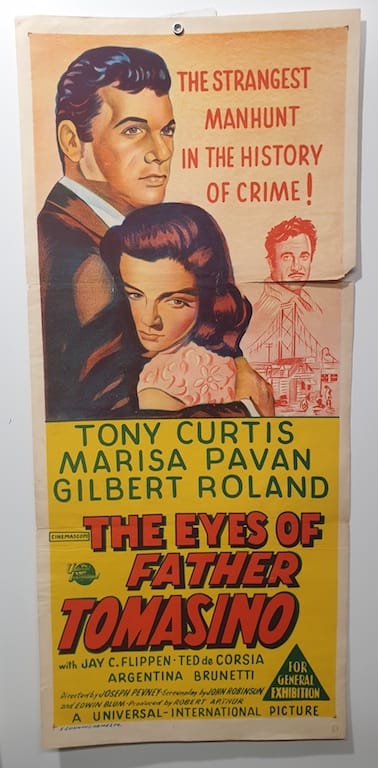 ORIGINAL DAYBILL MOVIE POSTER - THE EYES OF FATHER TOMASINO - Tony ...