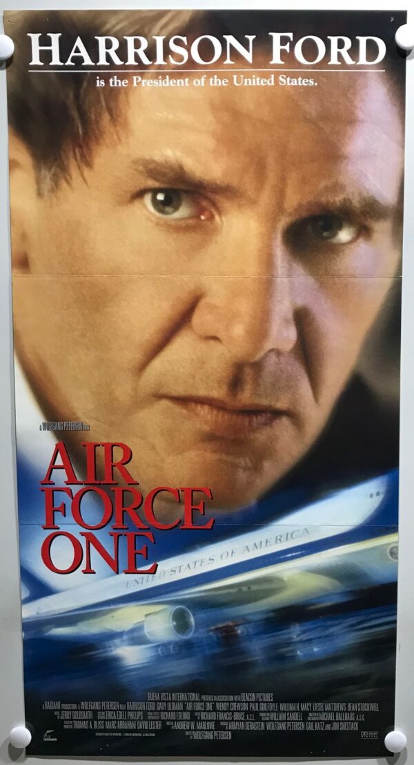 ORIGINAL DAYBILL MOVIE POSTER AIR FORCE ONE 1997 Cast Harrison 