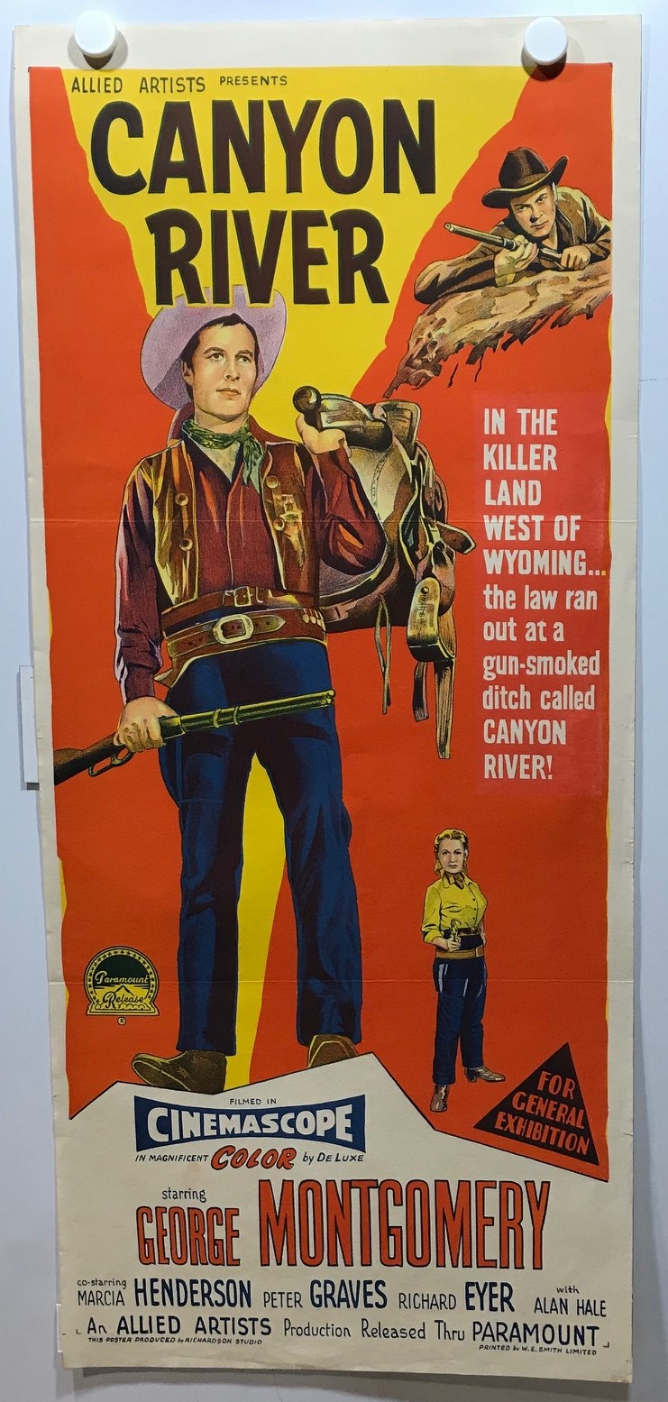 ORIGINAL DAYBILL MOVIE POSTER - CANYON RIVER 1956 - Richardson Studios ...