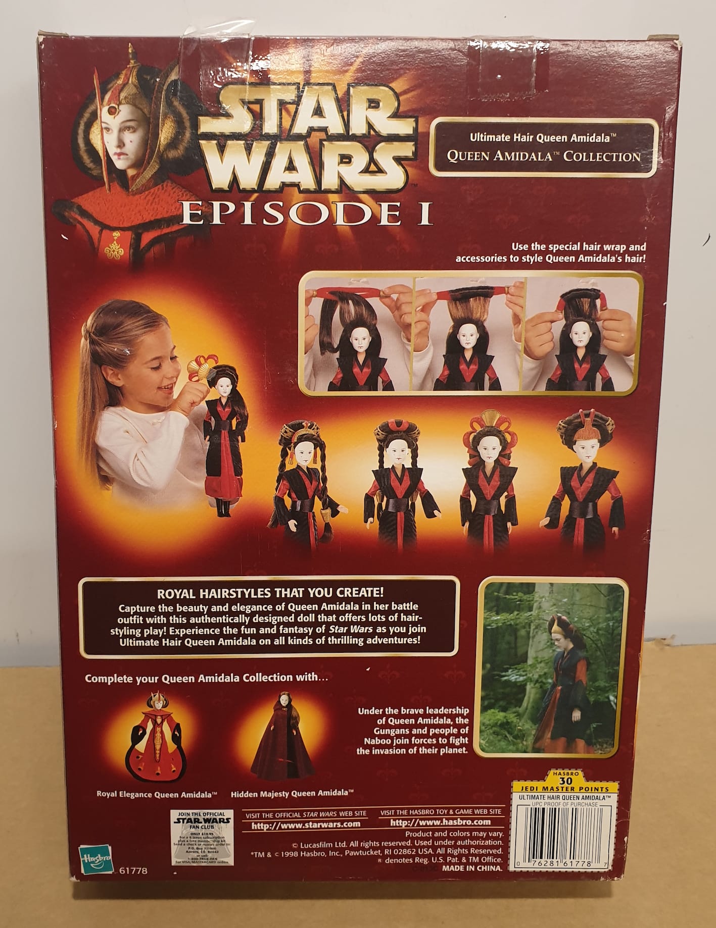 Star Wars HASBRO EPISODE I ULTIMATE HAIR QUEEN AMIDALA Queen