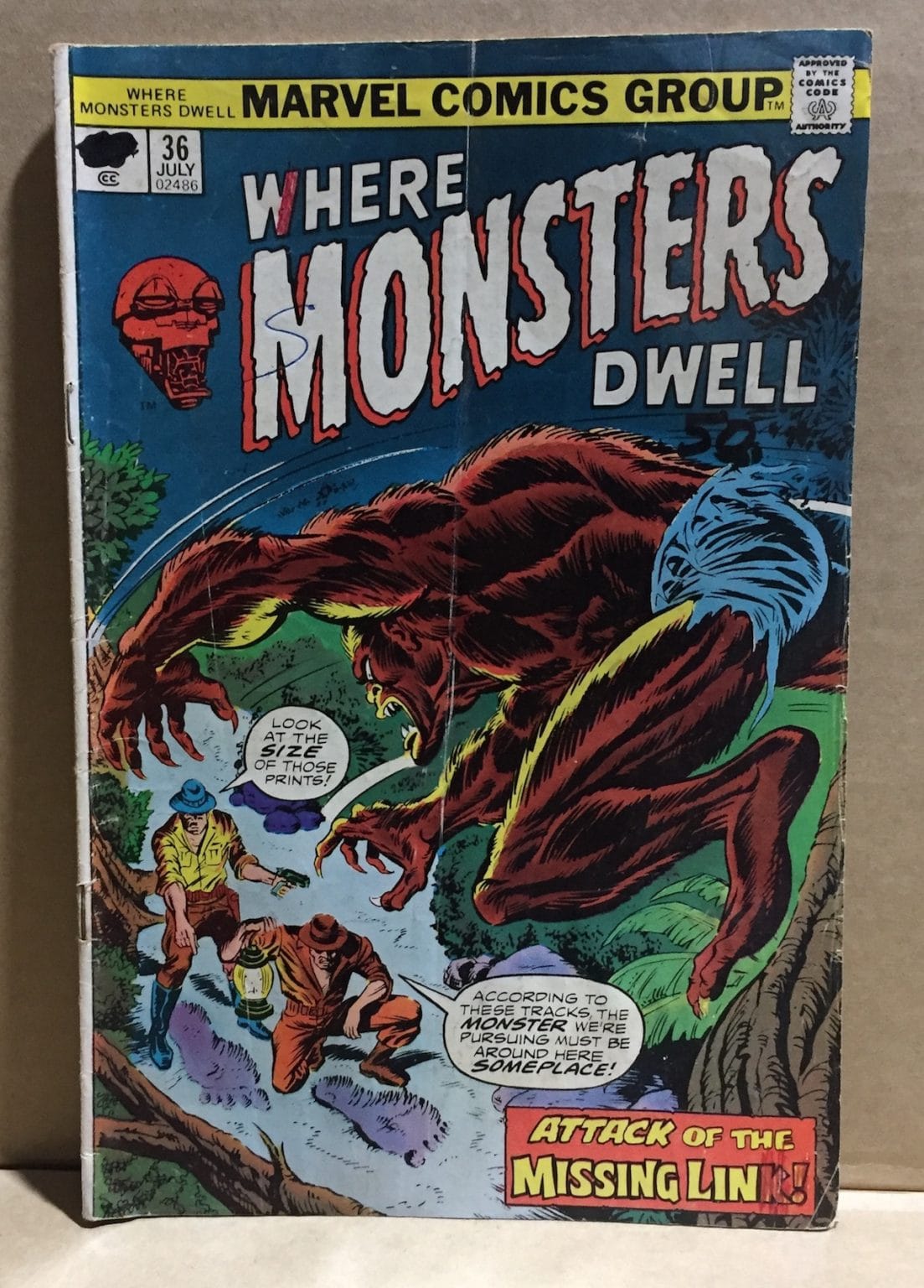 COMIC BOOK - WHERE MONSTERS DWELL MARVEL 36 - X Marks The Shop