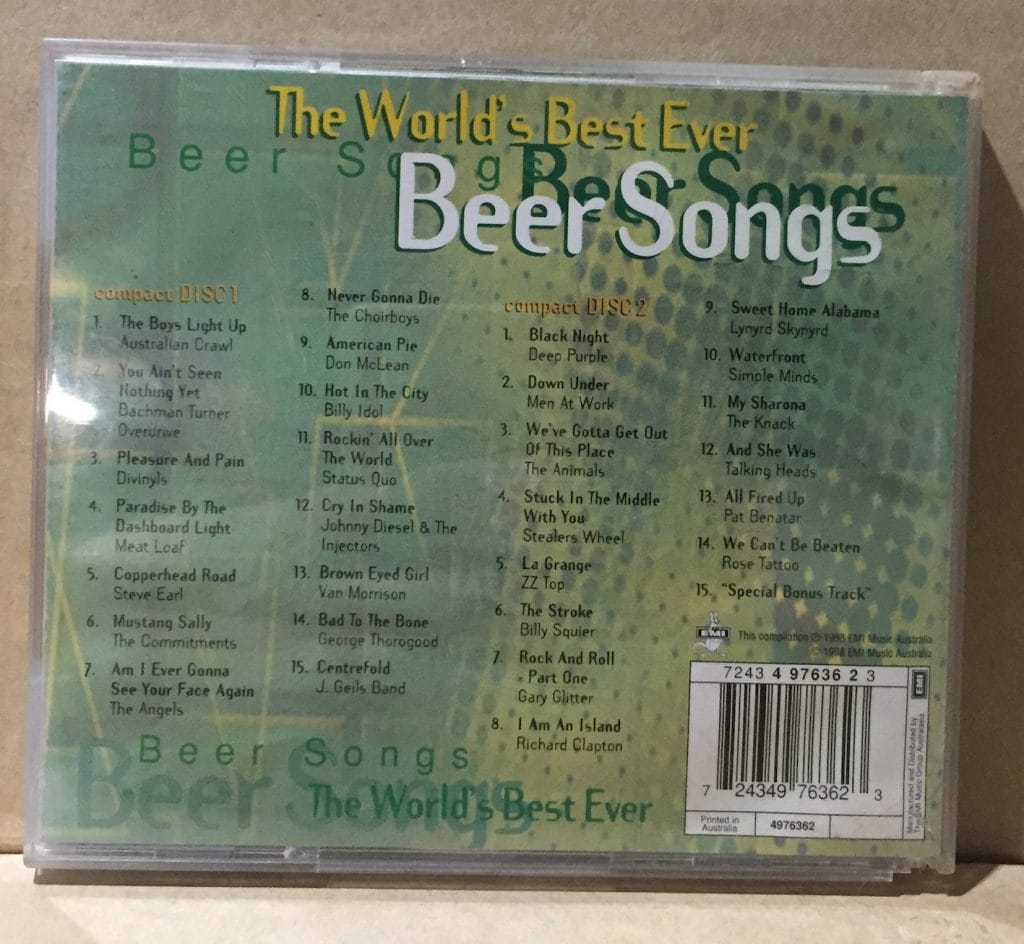 TRIPLE J THE WORLD'S BEST EVER BEER SONGS 2 CDS X Marks The Shop