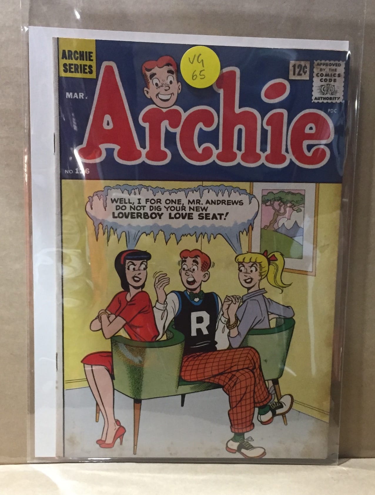 COMIC BOOK - ARCHIE NO.126 LOVE SEAT - X Marks The Shop