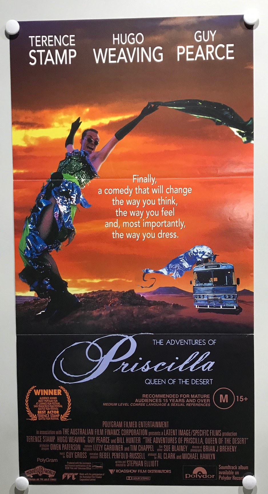 Australian poster: The Adventures of Priscilla, Queen of the