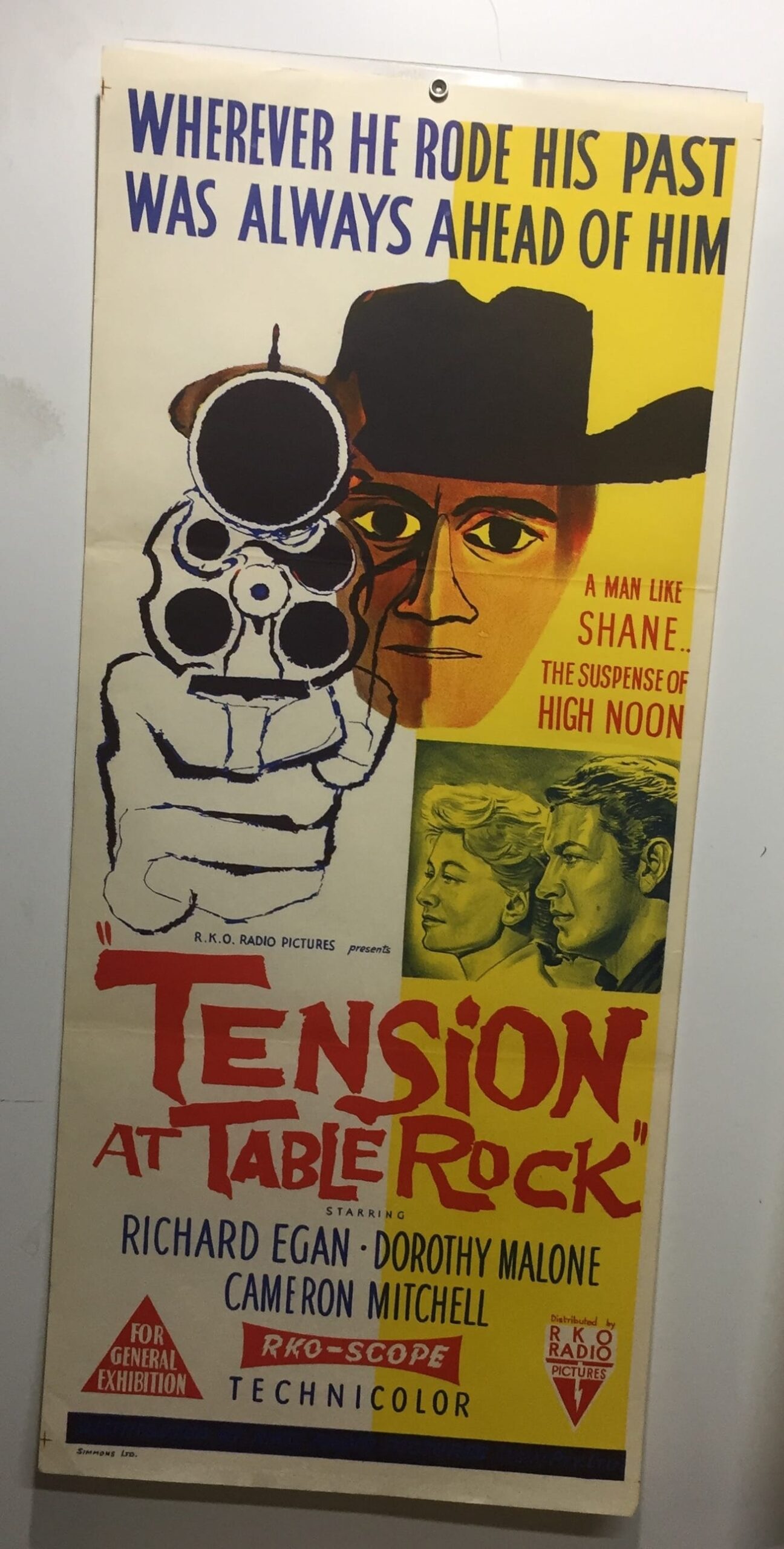 ORIGINAL DAYBILL MOVIE POSTER - TENSION AT TABLE ROCK - 1956 - X Marks ...