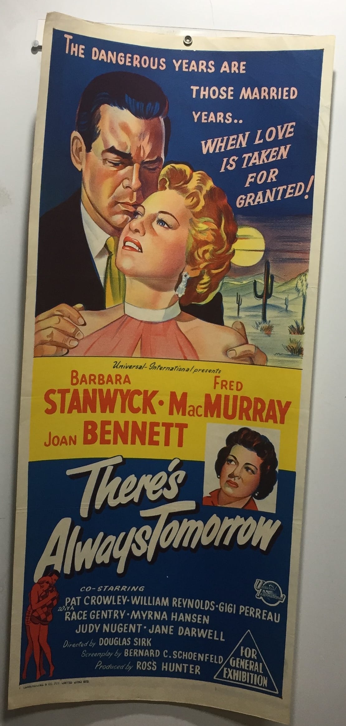 ORIGINAL DAYBILL MOVIE POSTER - THERE'S ALWAYS TOMORROW - 1956 - X ...