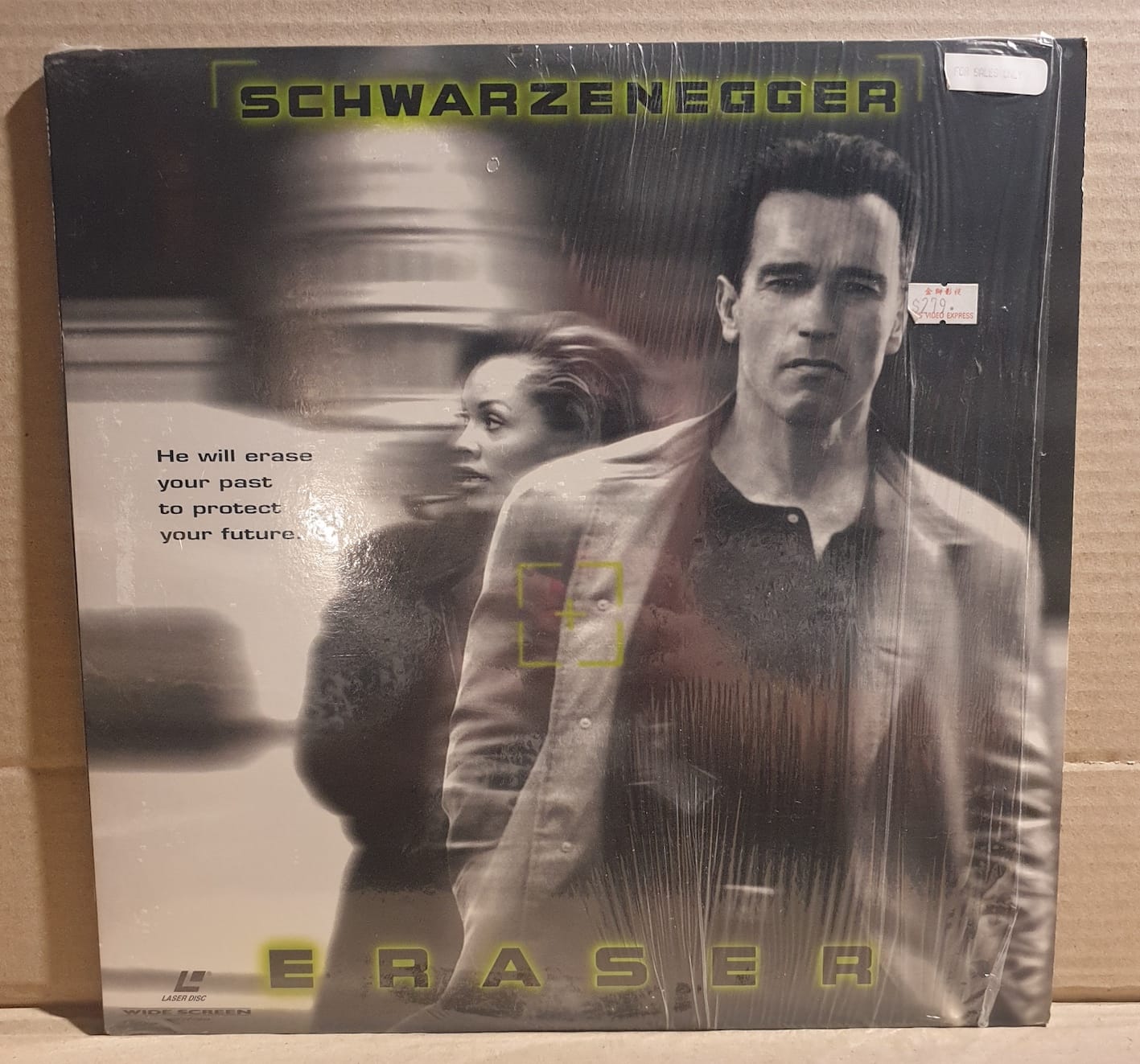 LASERDISC MOVIE ERASER Arnold Schwarzenegger X Marks The Shop