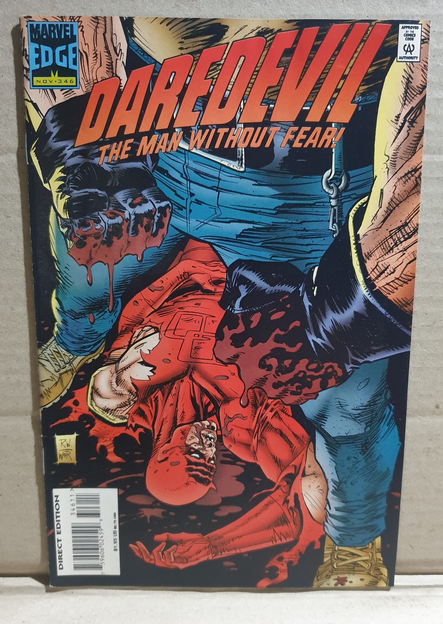 COMIC BOOK MARVEL DAREDEVIL THE MAN WITHOUT FEAR 346 X Marks The Shop