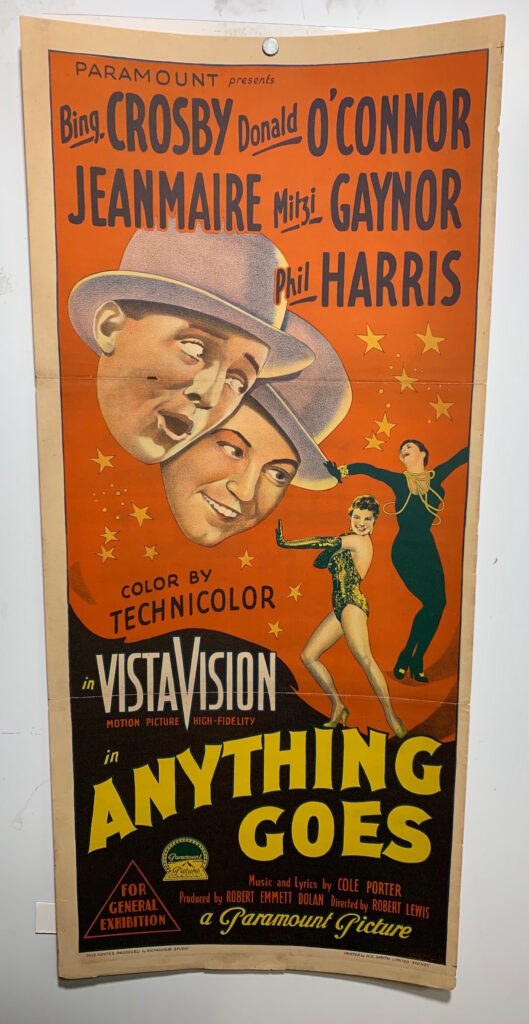 ORIGINAL DAYBILL MOVIE POSTER - ANYTHING GOES - 1956 - Richardson ...