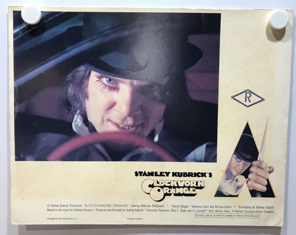 ORIGINAL LOBBY CARD CLOCKWORK ORANGE (b) 1971 key card Malcolm