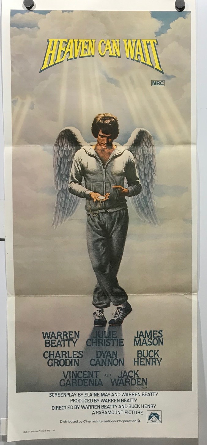 ORIGINAL DAYBILL MOVIE POSTER - HEAVEN CAN WAIT - Warren Beatty, James