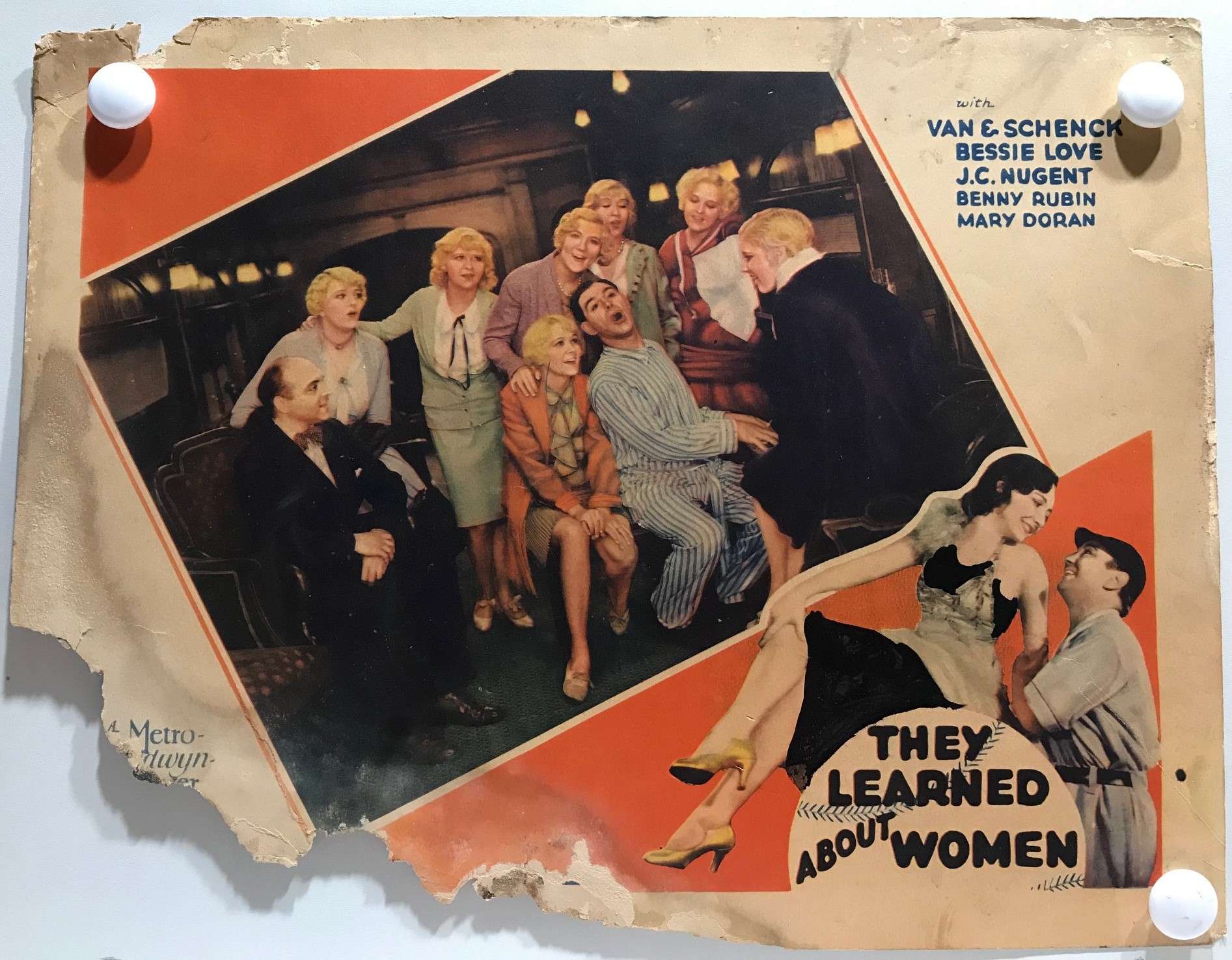 ORIGINAL LOBBY CARD - THEY LEARNED ABOUT WOMEN - 1930 - title card ...