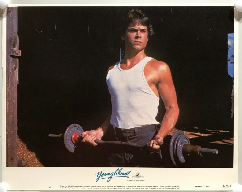 ORIGINAL LOBBY CARDS YOUNGBLOOD 1986 set of 8 Rob Lowe, Patrick