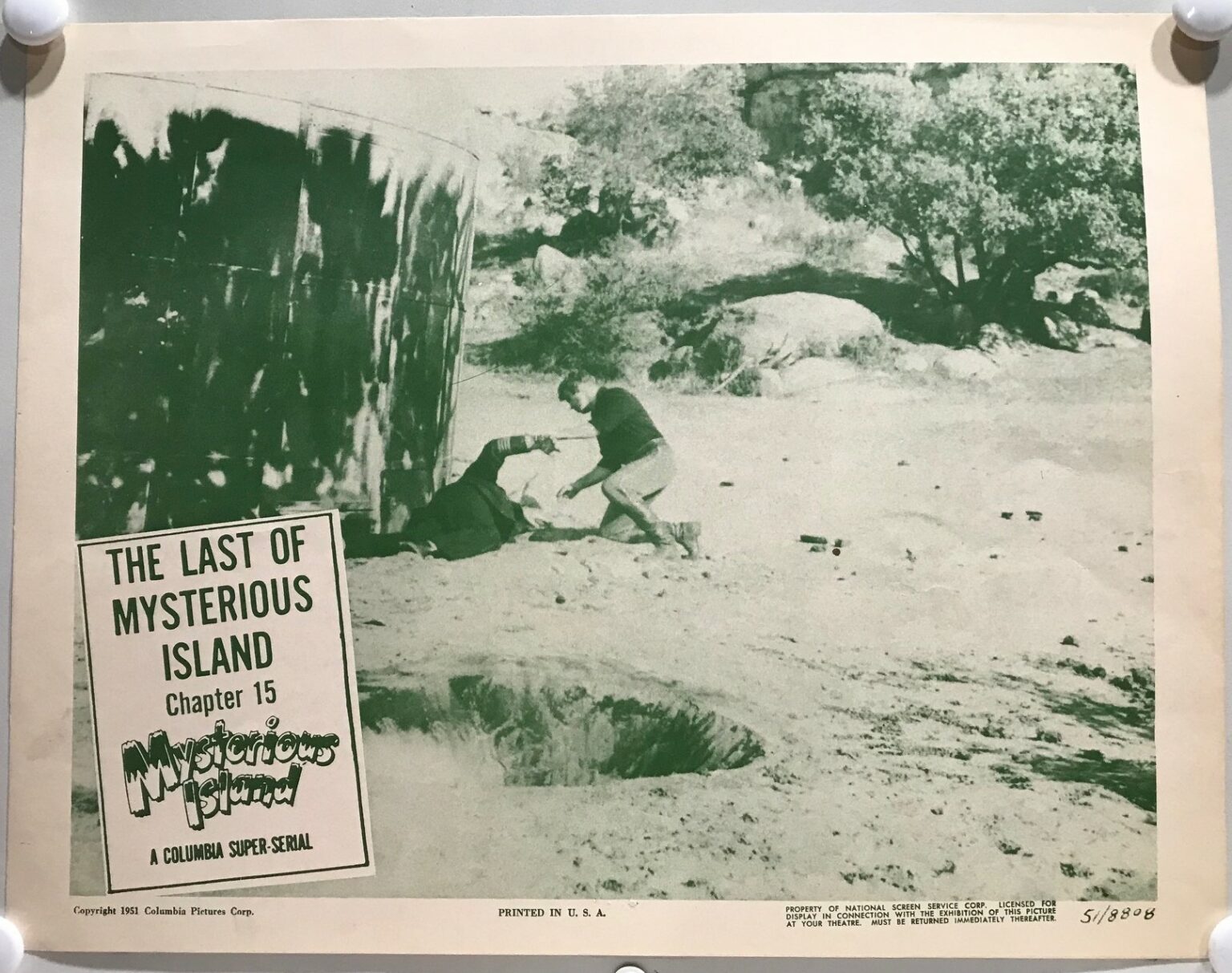 ORIGINAL SERIAL LOBBY CARD - MYSTERIOUS ISLAND (a) - 1951 - chapter 15