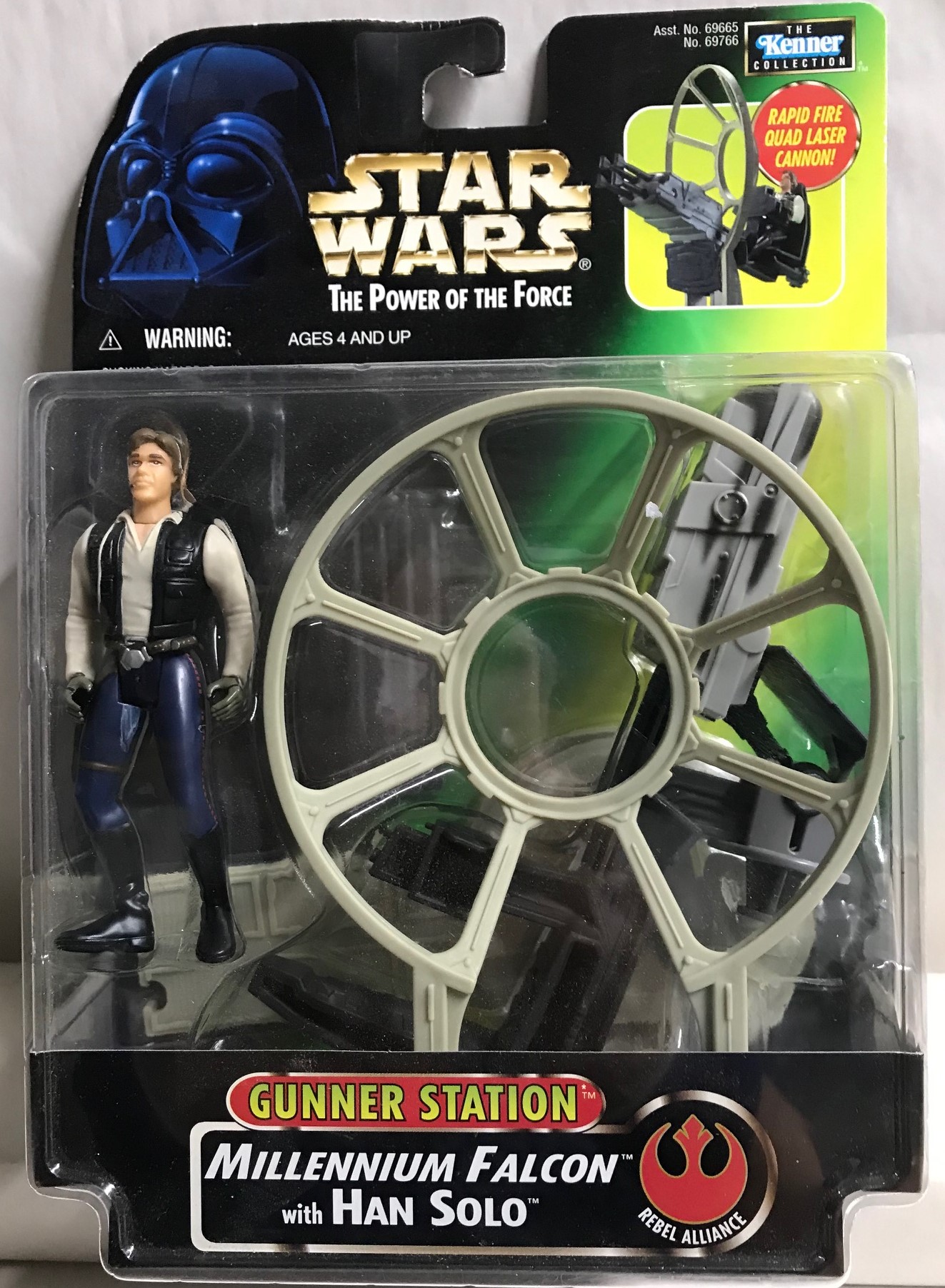 FIGURINE DELUXE STAR Wars Power of the Force Han Solo Gunner Station