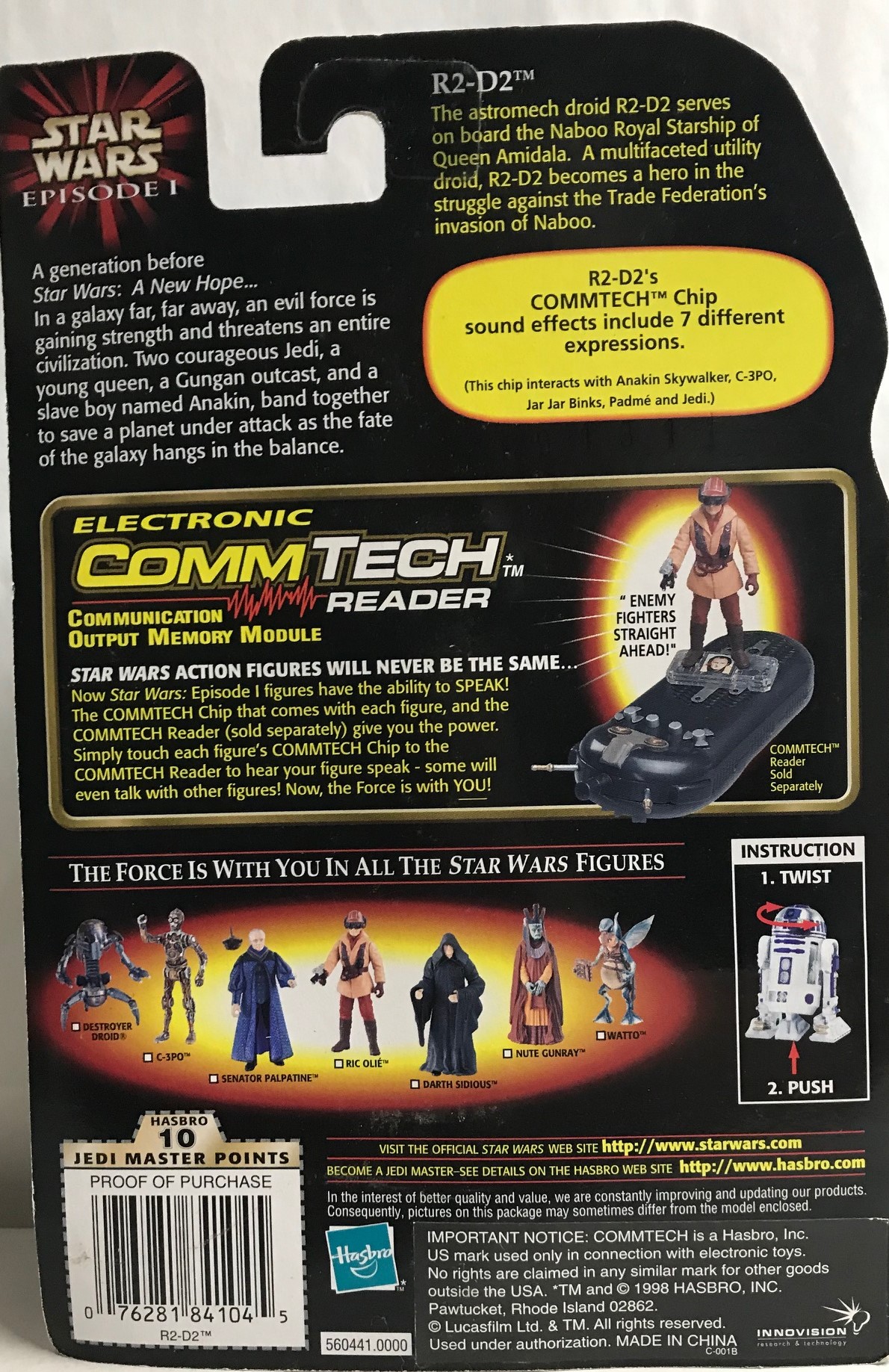 STAR WARS - HASBRO - EPISODE 1 - R2-D2 - with Booster Rockets and ...