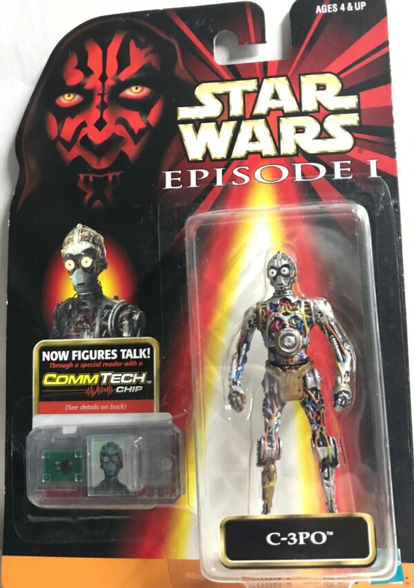 STAR WARS - HASBRO - EPISODE 1 - C-3PO - with CommTech Chip - X Marks ...