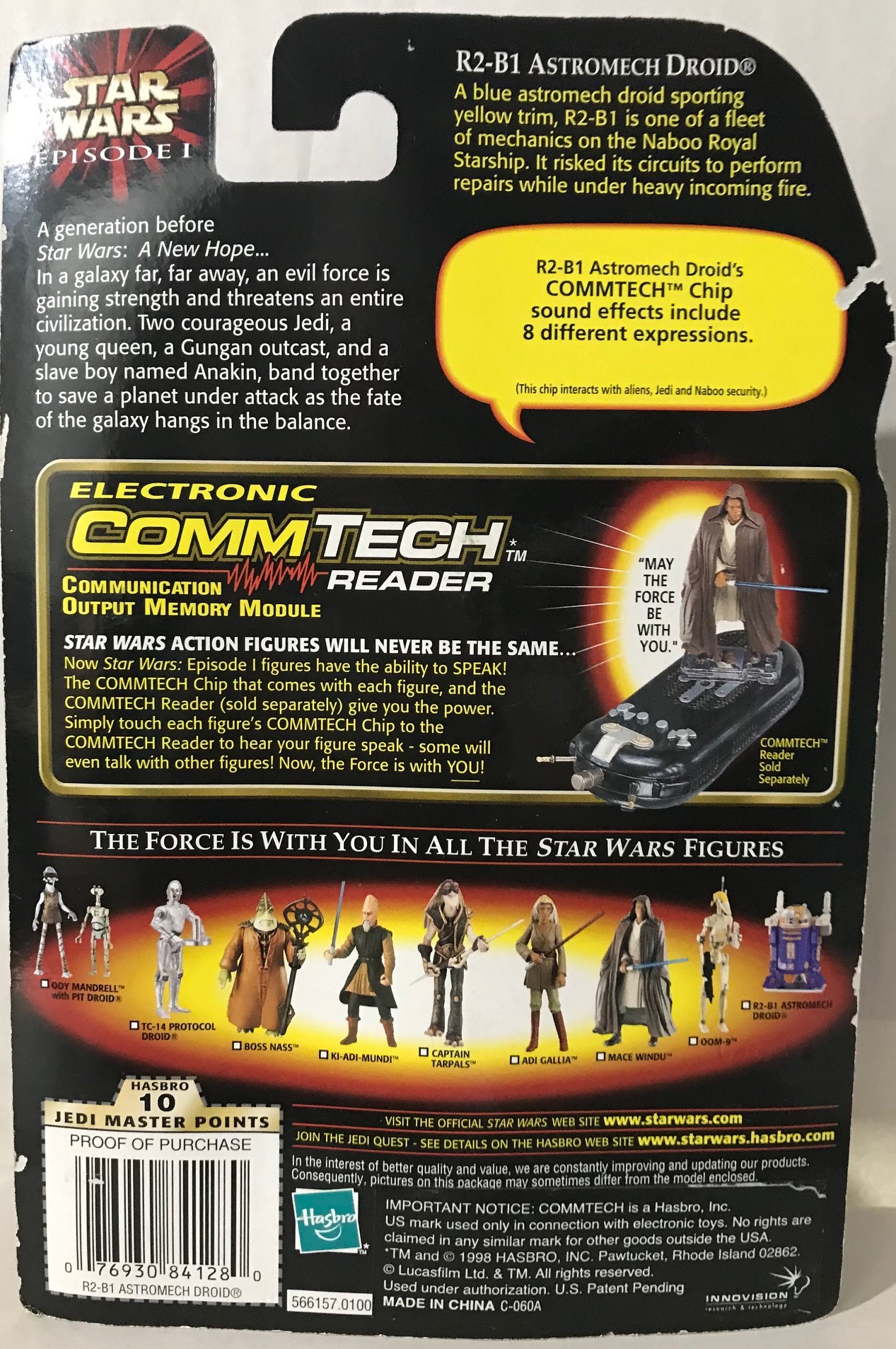 STAR WARS - HASBRO - EPISODE 1 - R2-B1 ASTROMECH DROID - with Power ...