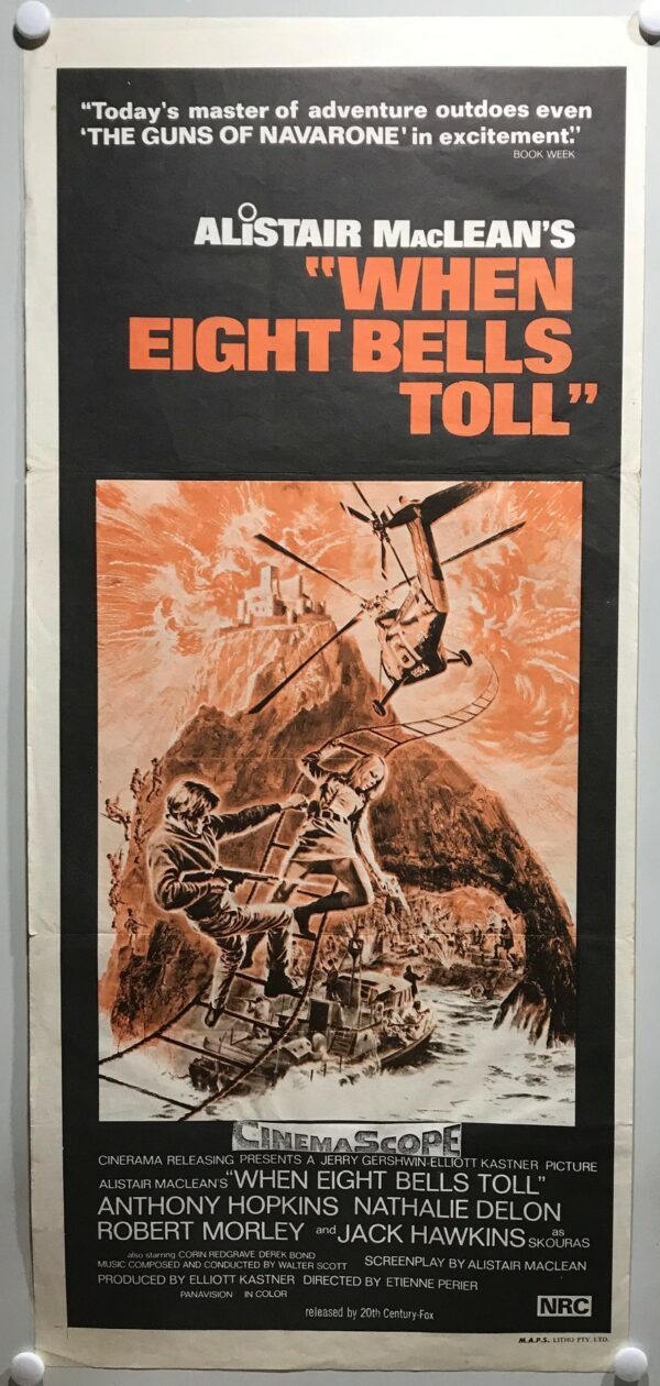 ORIGINAL DAY BILL MOVIE POSTER WHEN EIGHT BELLS TOLL 1971 X Marks
