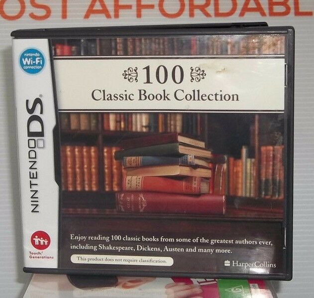 NINTENDO DS GAME 100 CLASSIC BOOK COLLECTION WITH BOOKLET VGC