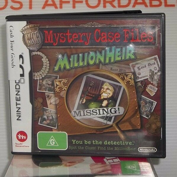 Knoglemarv systematisk status NINTENDO DS GAME - MYSTERY CASE FILES - MILLIONHEIR WITH BOOKLET VGC - X  Marks The Shop
